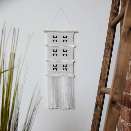 White Textured Wall Art - Triangles