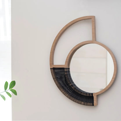 large wood wall mirror