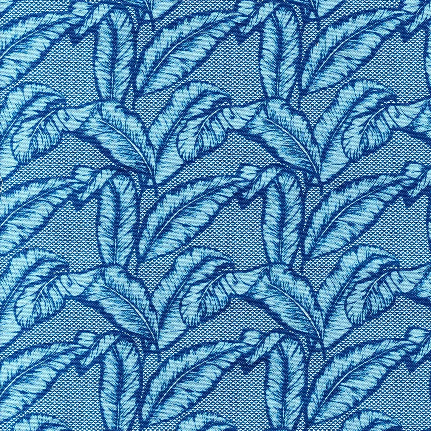 Leaf Blue Upholstery Fabric By The Yard