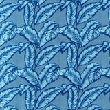 Leaf Blue Upholstery Fabric By The Yard