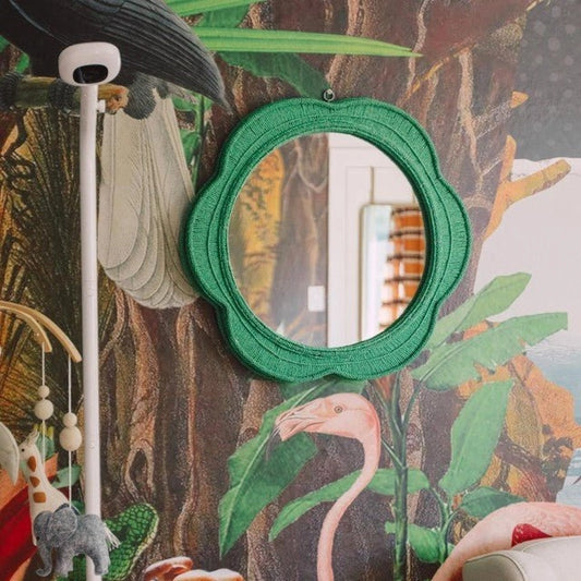 Round Wall Mirror - Green Naka