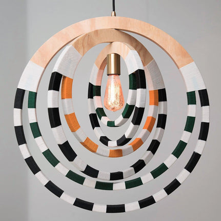Ndebele Woven Green Pendant Light