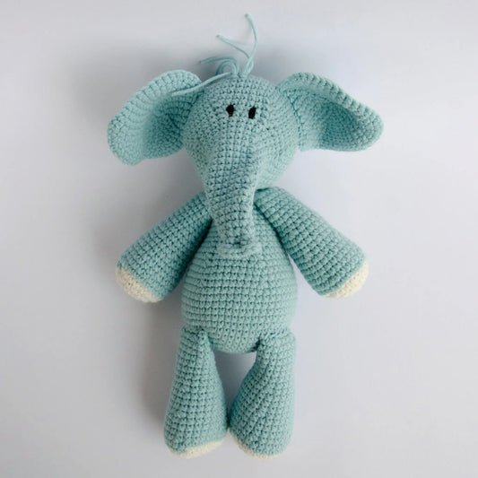 Ndlovu Blue Hand Crochet Elephant Toy