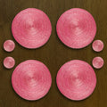 Pink Unique Placemats and Coasters 8 Set