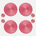 Pink Unique Placemats and Coasters 8 Set