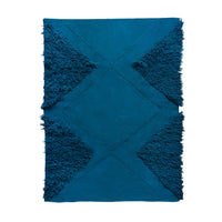 Teal and Blue Rug - Tufted Wool