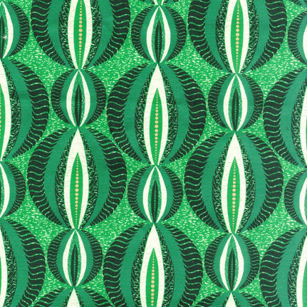 Sample Green Leaf Floral Printed Upholstery Fabric
