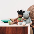 Stuffed Hippo Mvubu Blue Toy