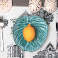 Teal Decorative Salad Plates Set 2