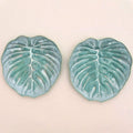 Teal Decorative Salad Plates Set 2