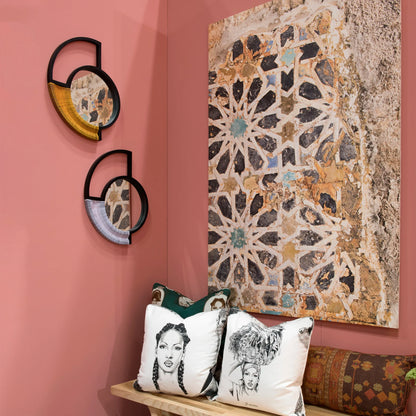 wall wooden mirror