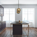Warda Brass Long Pendant Light