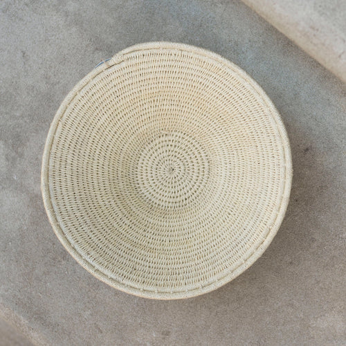 White Sisal Coffee Table Bowl