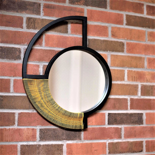 Statement Wall Mirror - Yellow Cord