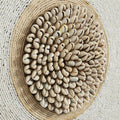 Wood Wall Decor - White Beads
