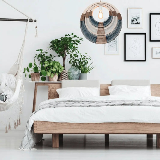 Woven Blue Pendant Light