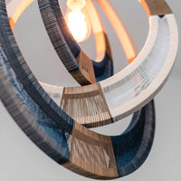 Woven Blue Pendant Light