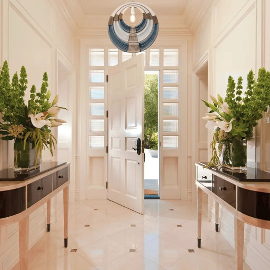 Woven Blue Pendant Light