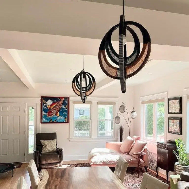 Woven Grey Ceiling Light