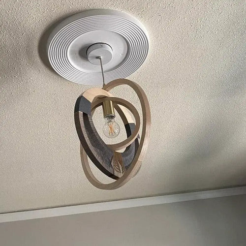 Woven Ring Globe Ceiling Light