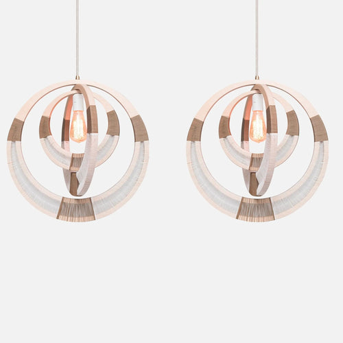 Woven White Pendant Light