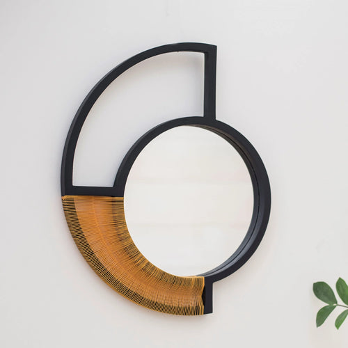 Statement Wall Mirror - Yellow Cord