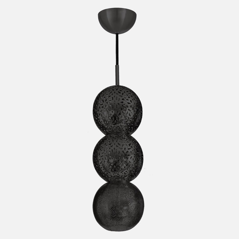Riad Three Black Chandelier