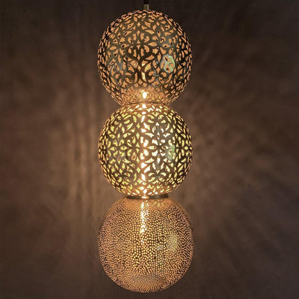 Riad Three Copper Pendant Light
