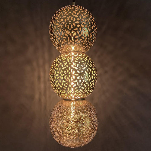 Riad Three Copper Pendant Light